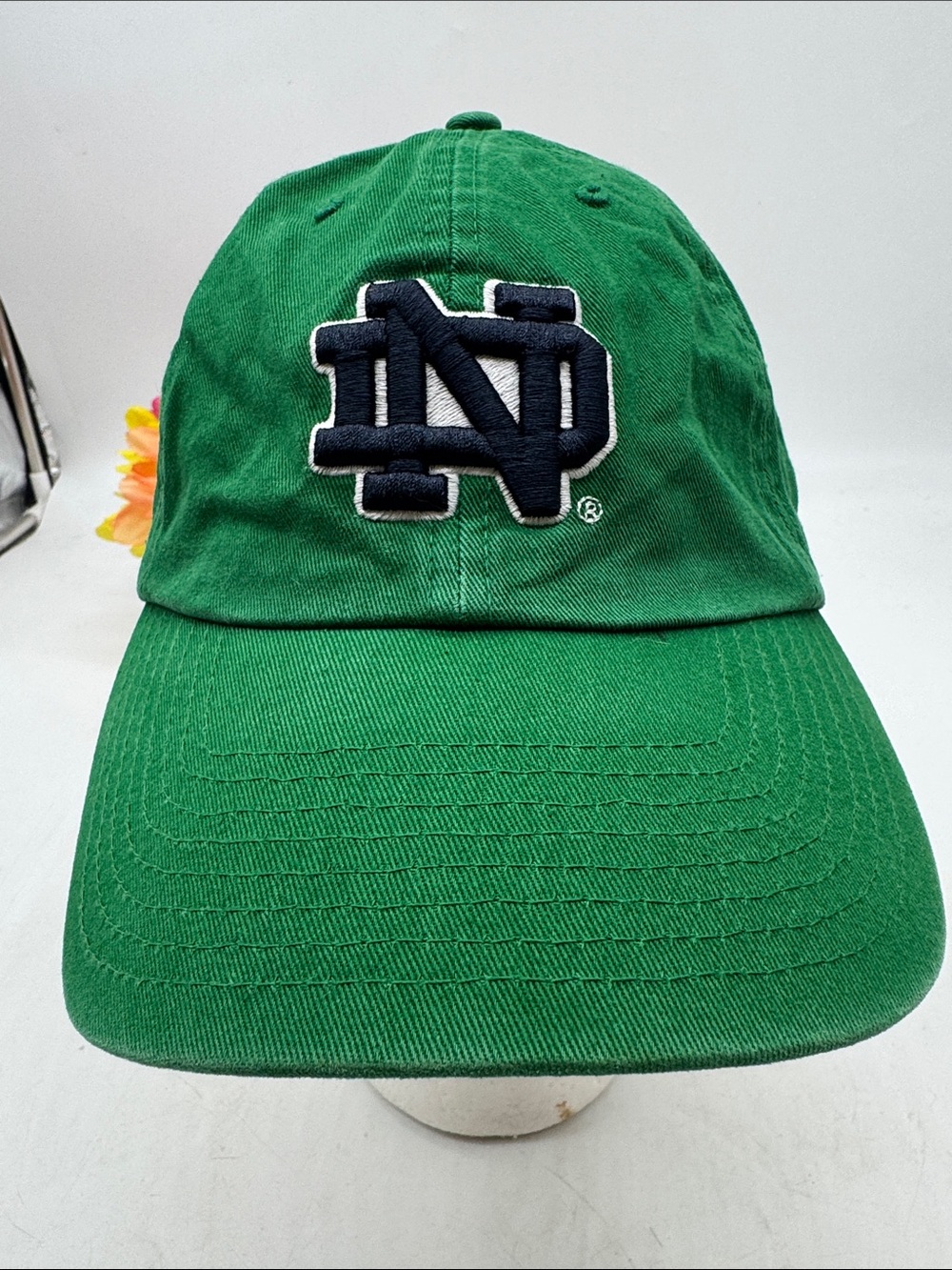 47 Notre Dame Green Embroidered Logo Cap